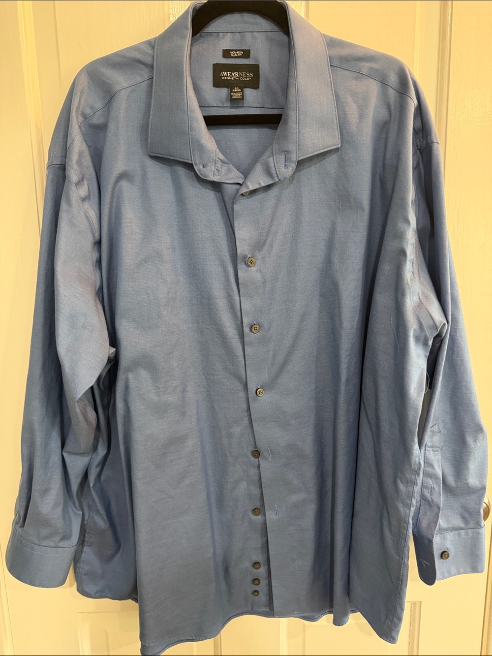 Kenneth Cole Men's Light Blue Dress Shirt - Button Front
